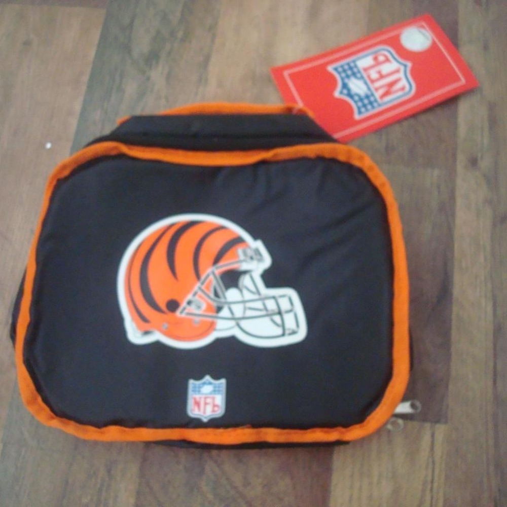 CINCINNATI‎ BENGALS LUNCHBOX 8X10 BAG PURSE VINTAGE NEW HANDBAG TOTE LUNCH BOX